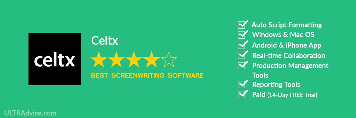Celtx - Best Scriptwriting Software - ULTRAdvice.com