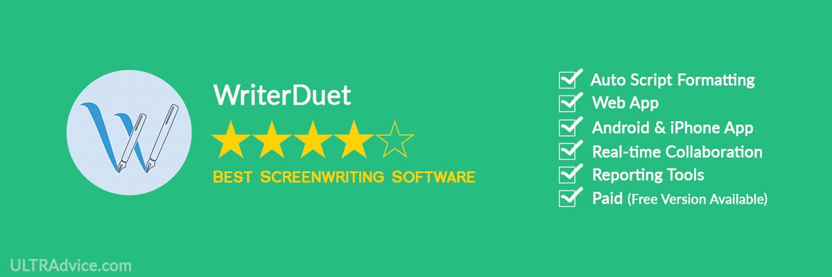 WriterDuet - Best Scriptwriting Software - ULTRAdvice.com