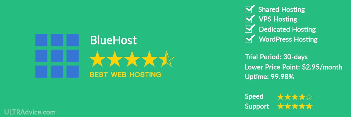 BlueHost - Best Web Hosting for Small Business - ULTRAdvice.com
