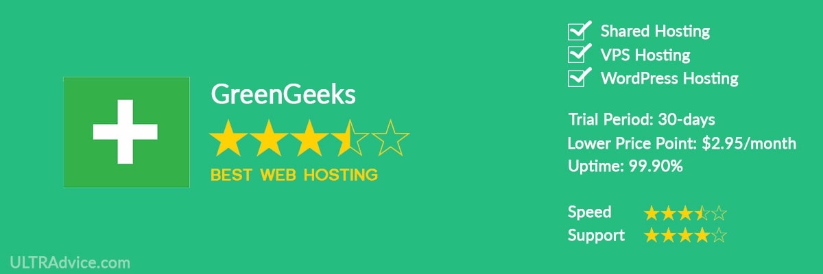 GreenGeeks - Best Web Hosting for Small Business - ULTRAdvice.com